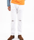 Andrews Apparel Distressed Skinny Jeans in White