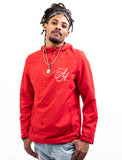 Andrews Apparel Bright Red Windbreaker Hooded Jacket